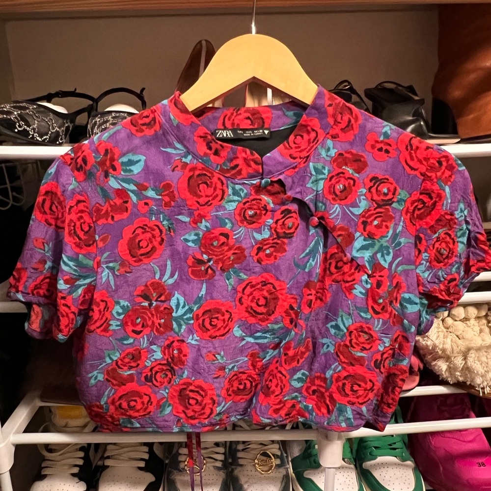 Zara lace up crop top